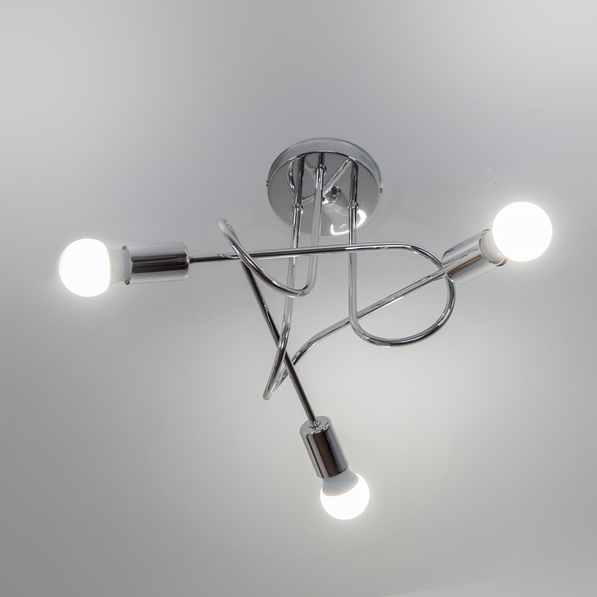 Plafonnier OXFORD 3xE27/15W/230V chromé brillant