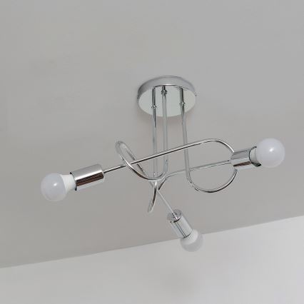 Plafonnier OXFORD 3xE27/15W/230V chromé brillant
