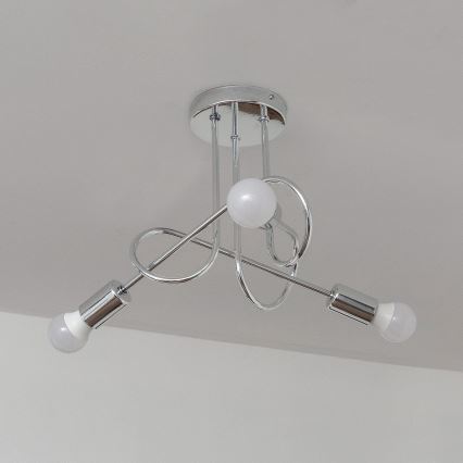 Plafonnier OXFORD 3xE27/15W/230V chromé brillant