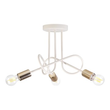 Plafonnier OXFORD 3xE27/15W/230V laiton/blanc