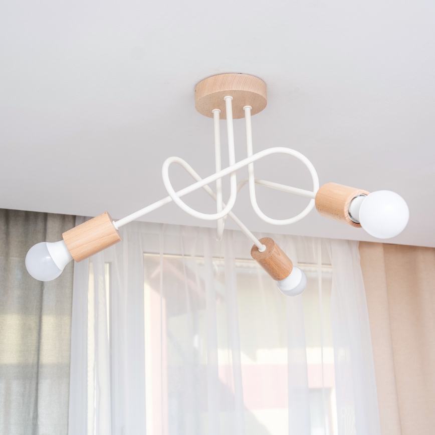 Plafonnier OXFORD 3xE27/15W/230V pin/crème