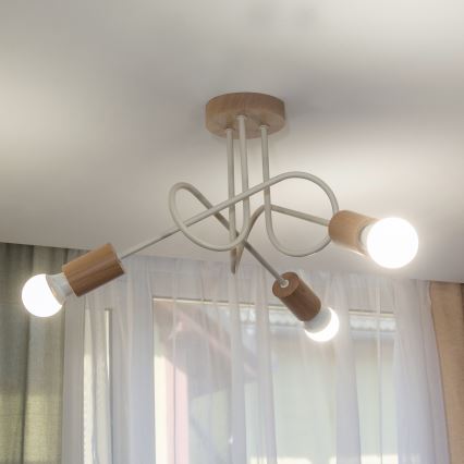 Plafonnier OXFORD 3xE27/15W/230V pin/crème