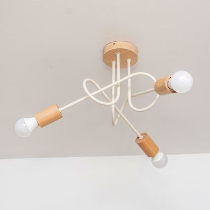 Plafonnier OXFORD 3xE27/15W/230V pin/crème