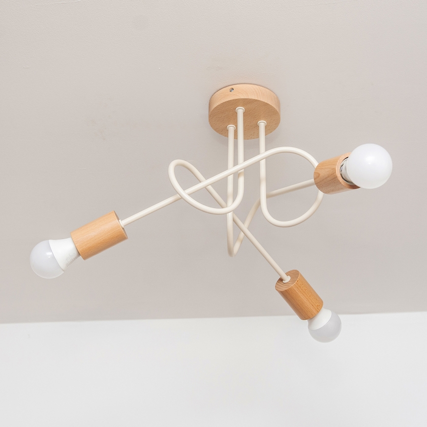 Plafonnier OXFORD 3xE27/15W/230V pin/crème