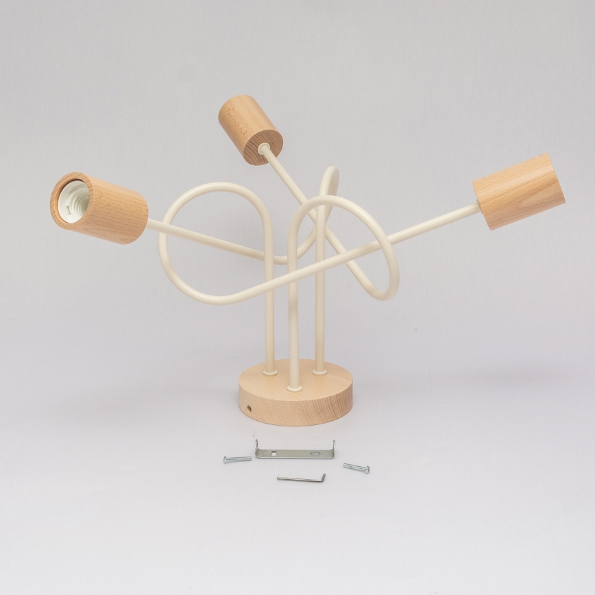 Plafonnier OXFORD 3xE27/15W/230V pin/crème