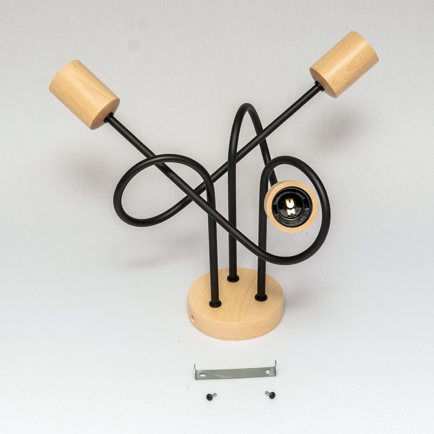 Plafonnier OXFORD 3xE27/15W/230V pin/noir