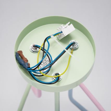 Plafonnier OXFORD 3xE27/15W/230V vert/rose/bleu