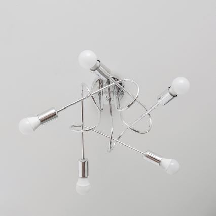 Plafonnier OXFORD 5xE27/15W/230V chrome brillant