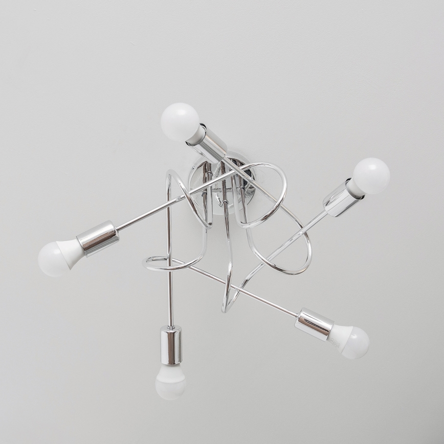 Plafonnier OXFORD 5xE27/15W/230V chrome brillant