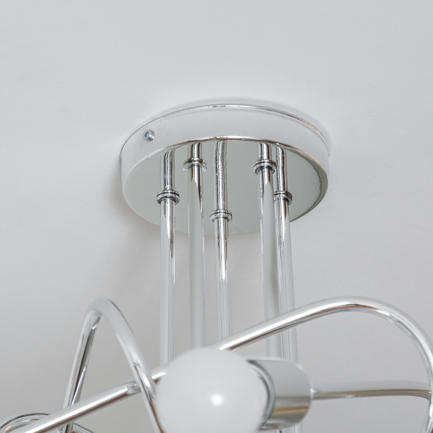 Plafonnier OXFORD 5xE27/15W/230V chrome brillant