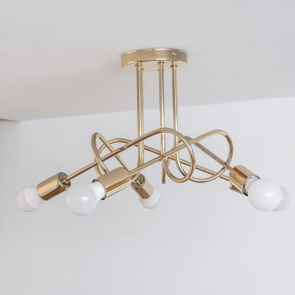 Plafonnier OXFORD 5xE27/15W/230V doré