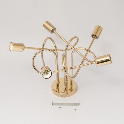 Plafonnier OXFORD 5xE27/15W/230V doré