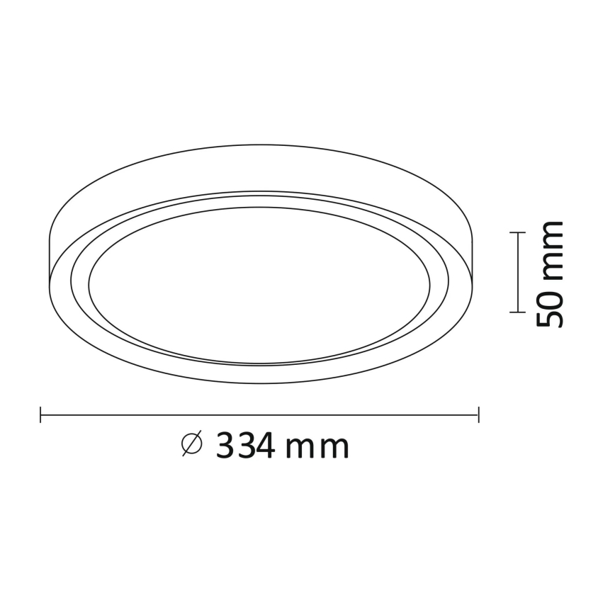 Plafonnier PERSE LED/15W/230V noir