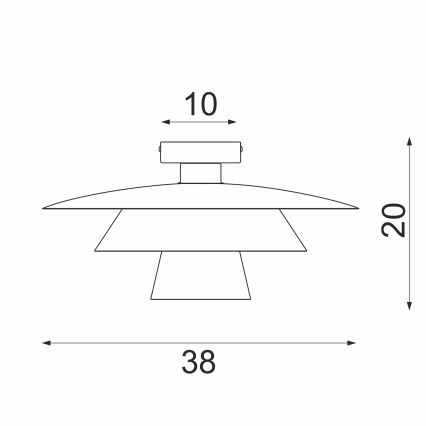 Plafonnier PLATO 1xE27/15W/230V Ø 32 cm beige/doré