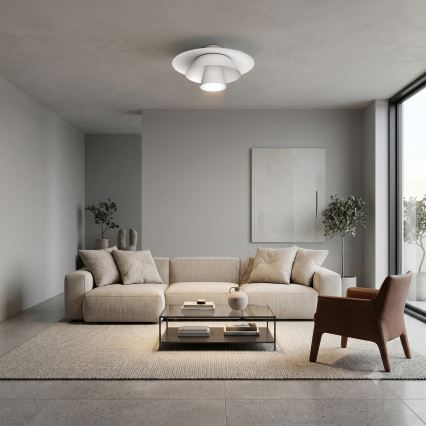 Plafonnier PLATO 1xE27/15W/230V Ø 32 cm blanc