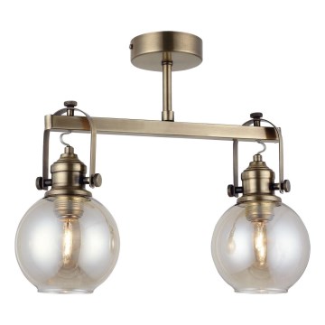 Plafonnier POLINO 2xE27/40W/230V, finition bronze