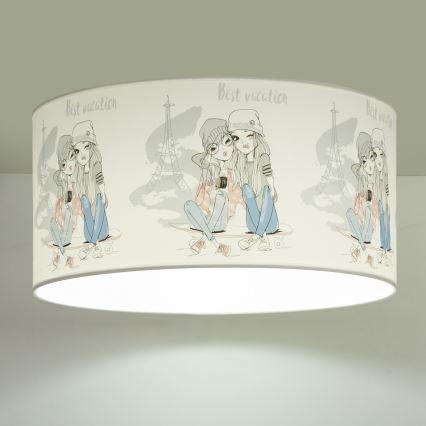 Plafonnier pour enfants GIRLS VIBES 1xE27/60W/230V Ø 40 cm Paris