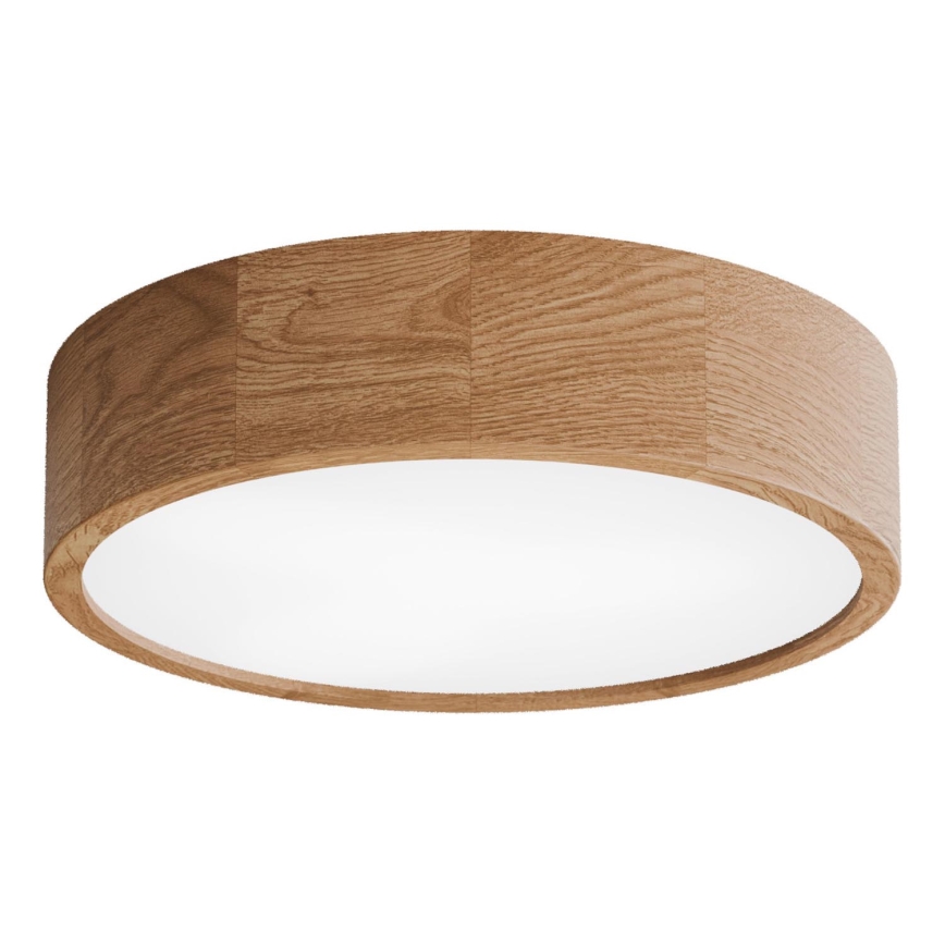 Plafonnier pour salle de bains CLEO avec détecteur, 3xE27/24W/230V, Ø 37,5 cm, IP54, chêne