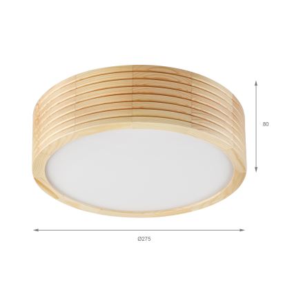 Plafonnier pour salle de bains NATURAL MODERN 2xE27/15W/230V IP54 Ø 27,5 cm pin