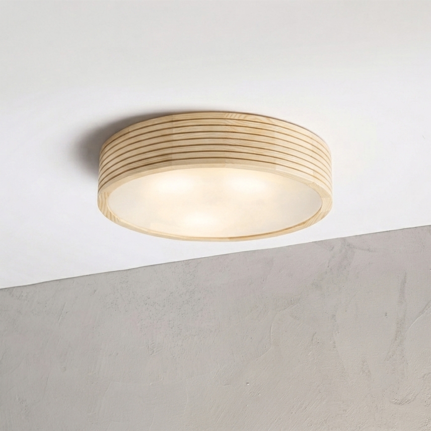 Plafonnier pour salle de bains NATURAL MODERN 3xE27/15W/230V IP54 Ø 37,5 cm pin