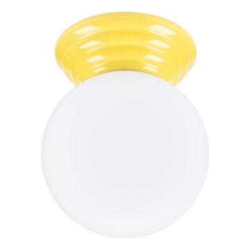 Plafonnier pour salle de bains ZORI 1xG9/8W/230V Ø 12 cm IP44 jaune