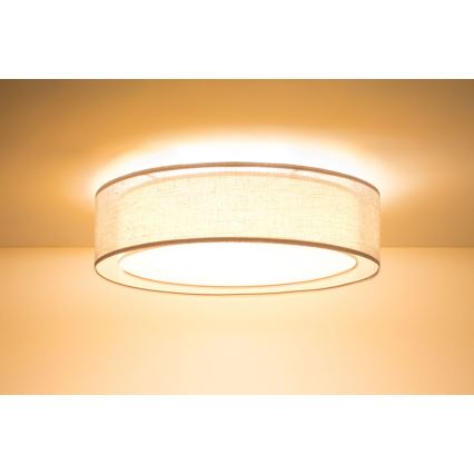Plafonnier PURO 2xE27/40W/230V Ø 50 cm beige