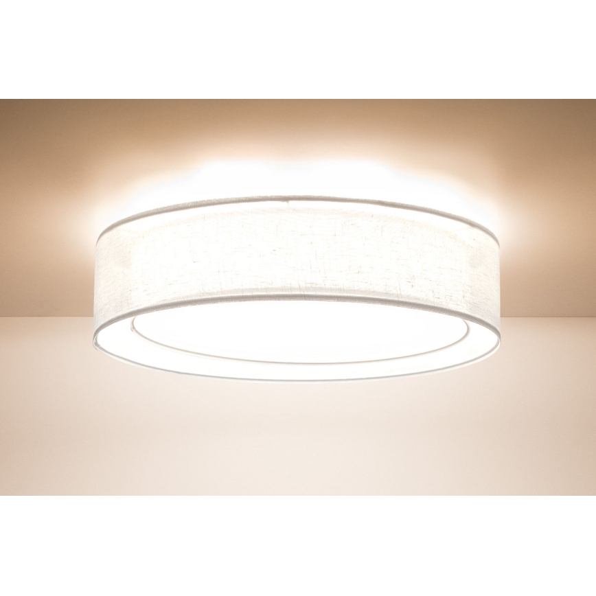 Plafonnier PURO 2xE27/40W/230V Ø 50 cm blanc