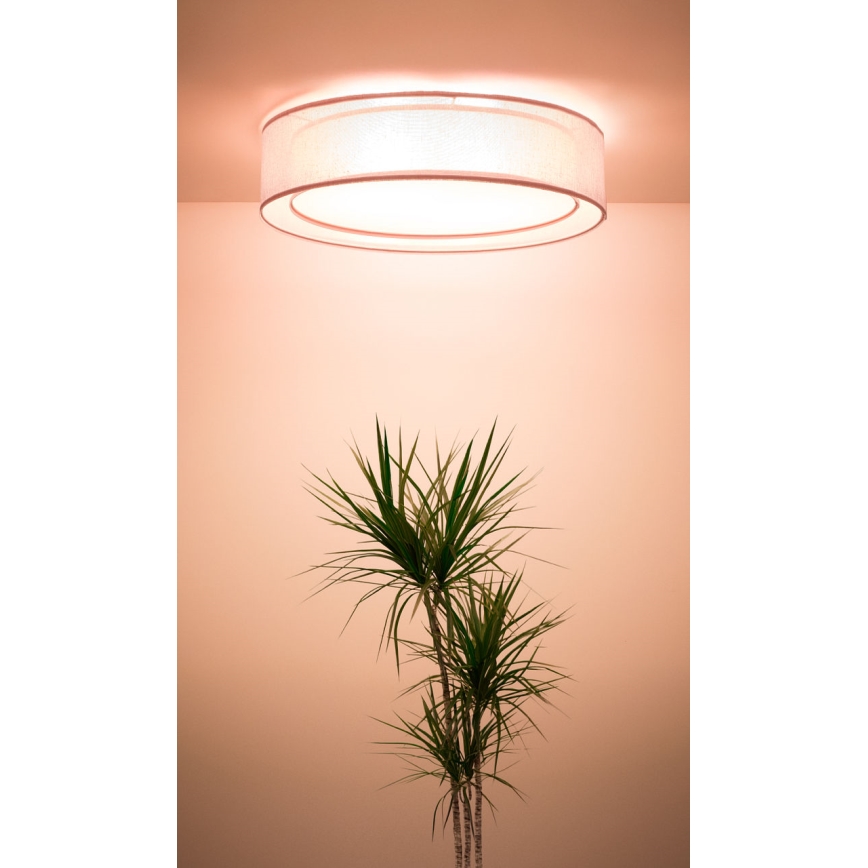 Plafonnier PURO 2xE27/40W/230V, Ø 50 cm, rose