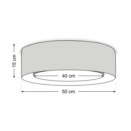 Plafonnier PURO 2xE27/40W/230V, Ø 50 cm, rose