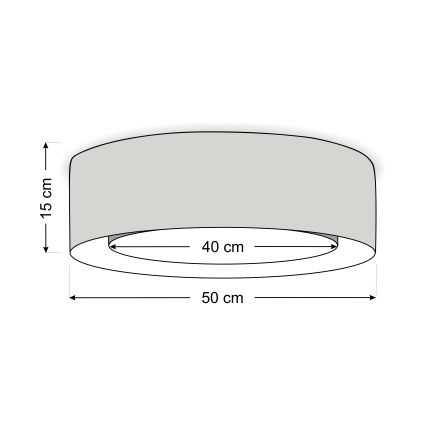 Plafonnier PURO 2xE27/40W/230V Ø 50 cm vert
