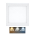 Plafonnier RAFA LED/18W/230V 3000/4000/6000K 22x22 cm blanc