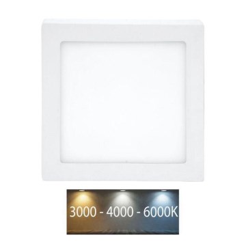 Plafonnier RAFA LED/18W/230V 3000/4000/6000K 22x22 cm blanc