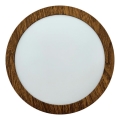 Plafonnier RING LED/12W/230V 4200K d. 16 cm marron