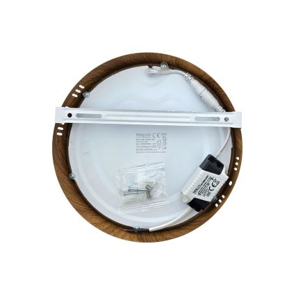 Plafonnier RING LED/18W/230V 4200K d. 21 cm marron
