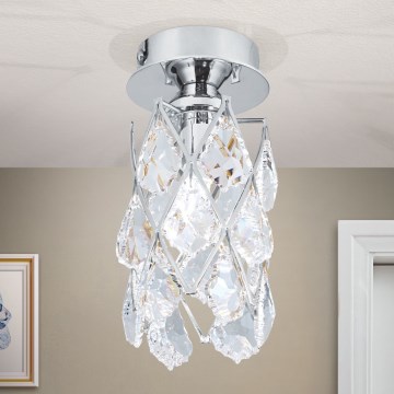 Plafonnier RITA 1xG9/40W/230V Ø 9 cm chromé brillant