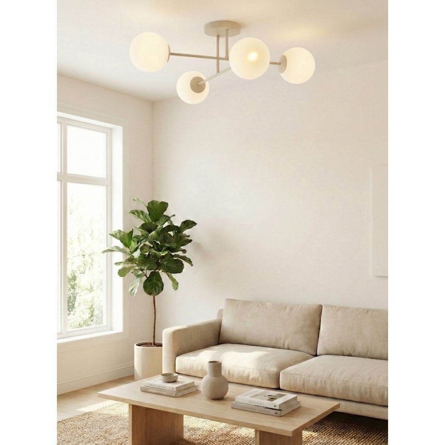 Plafonnier ROMA 4xE14/10W/230V beige
