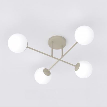 Plafonnier ROMA 4xE14/10W/230V beige