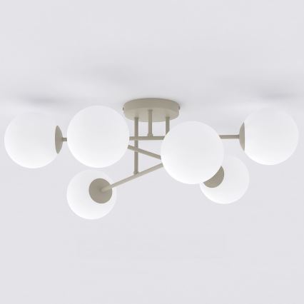 Plafonnier ROMA 6xE14/10W/230V beige