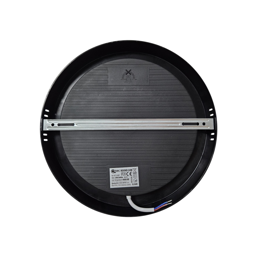 Plafonnier ROUND LED/24W/230V 4000K d. 28,8 cm noir