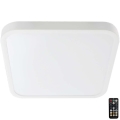 Plafonnier salle de bain avec détecteur LED/36W/230V 4000K IP44 blanc + télécommande