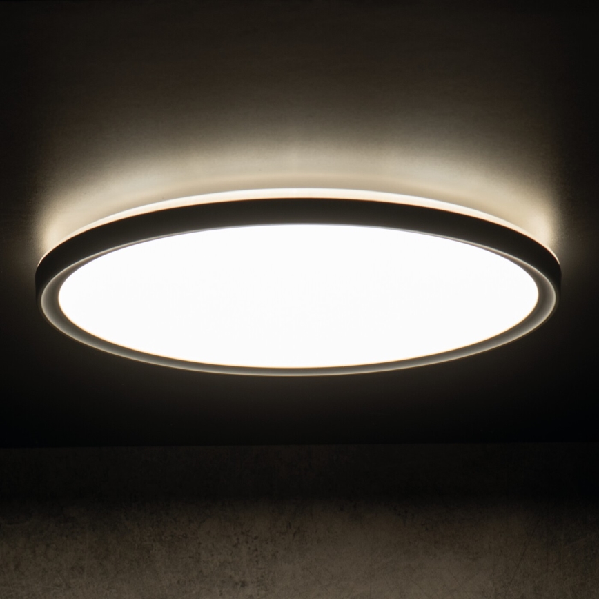 Plafonnier salle de bain AZPO LED/22W/230V d. 42 cm IP54 noir