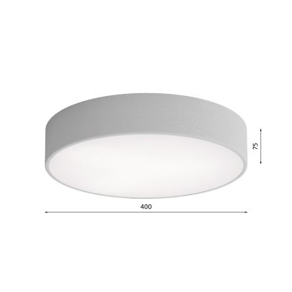 Plafonnier salle de bain CLEO 3xE27/24W/230V d. 40 cm gris IP54