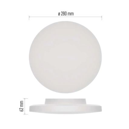 Plafonnier salle de bain LED/15W/230V 3000/4000/5700K IP55 blanc