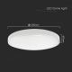 Plafonnier salle de bain LED/24W/230V 6500K IP44 blanc