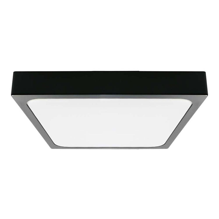 Plafonnier salle de bain LED/30W/230V 3000K IP44 42x42 cm noir