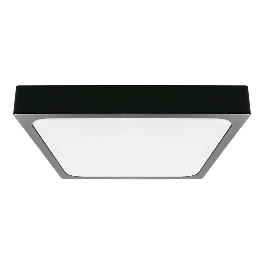 Plafonnier salle de bain LED/30W/230V 4000K IP44 42x42 cm noir