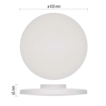 Plafonnier salle de bain LED/32W/230V 3000/4000/5700K IP55 blanc
