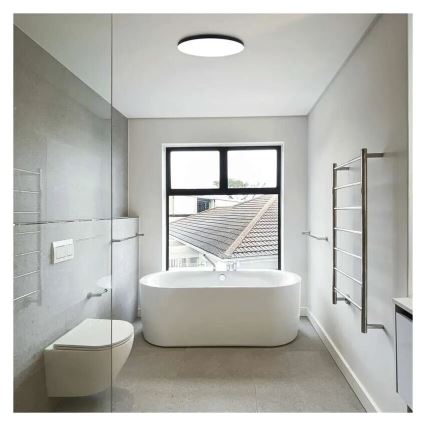 Plafonnier salle de bain LED/32W/230V 3000/4000/5700K IP55 noir