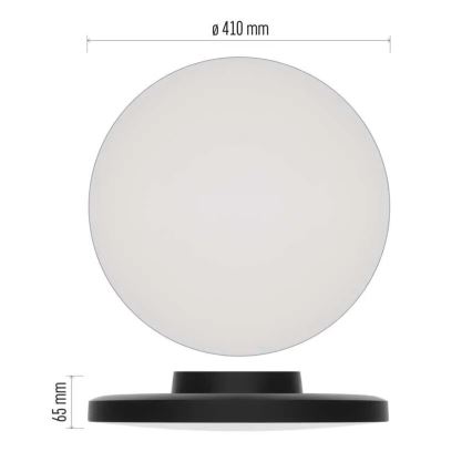 Plafonnier salle de bain LED/32W/230V 3000/4000/5700K IP55 noir