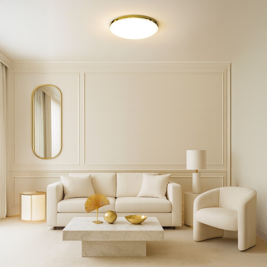 Plafonnier salle de bain MAYA LED/15W/230V d. 33 cm IP44 doré